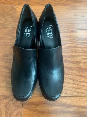 Franco Sarto Men's Black Leather Slip-On Loafers — Minimalist Design